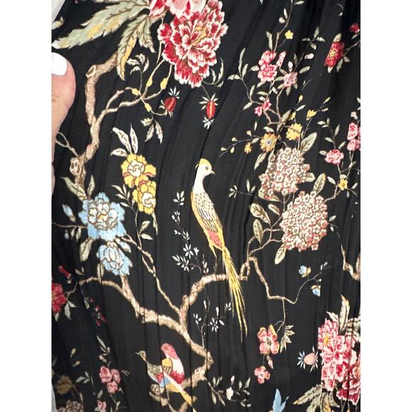 NEW GP & J Baker x H&M Grunge Midi Skirt Birds Floral Cottage Boho Indie Fall - Picture 3 of 9